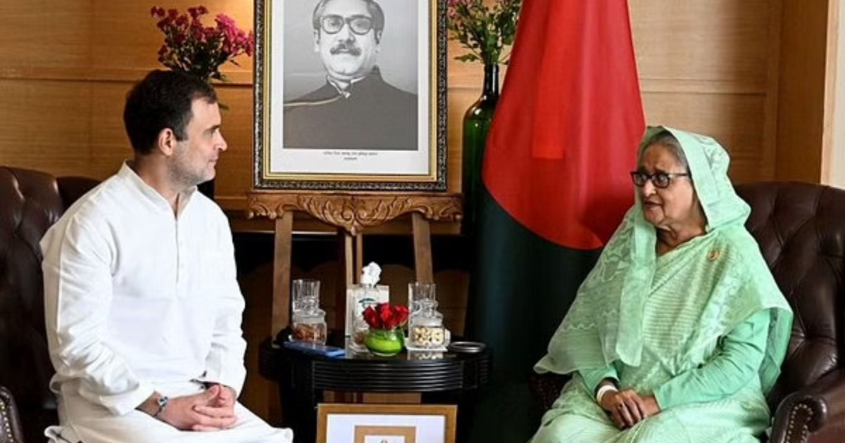 Congress MP Rahul Gandhi meets Bangladesh PM Sheikh Hasina